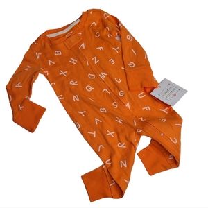 Christian Robinson Orange One Piece Long Sleeve Bodysuit Sleeper NWT